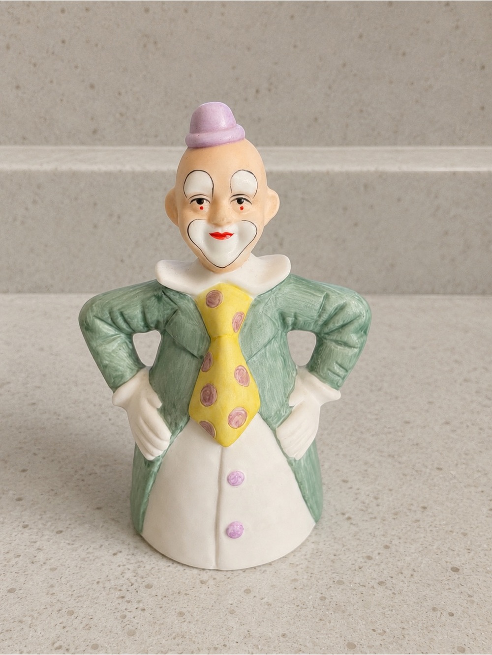 Vintage Aldon Fine Porcelain Clown Bell Figurine